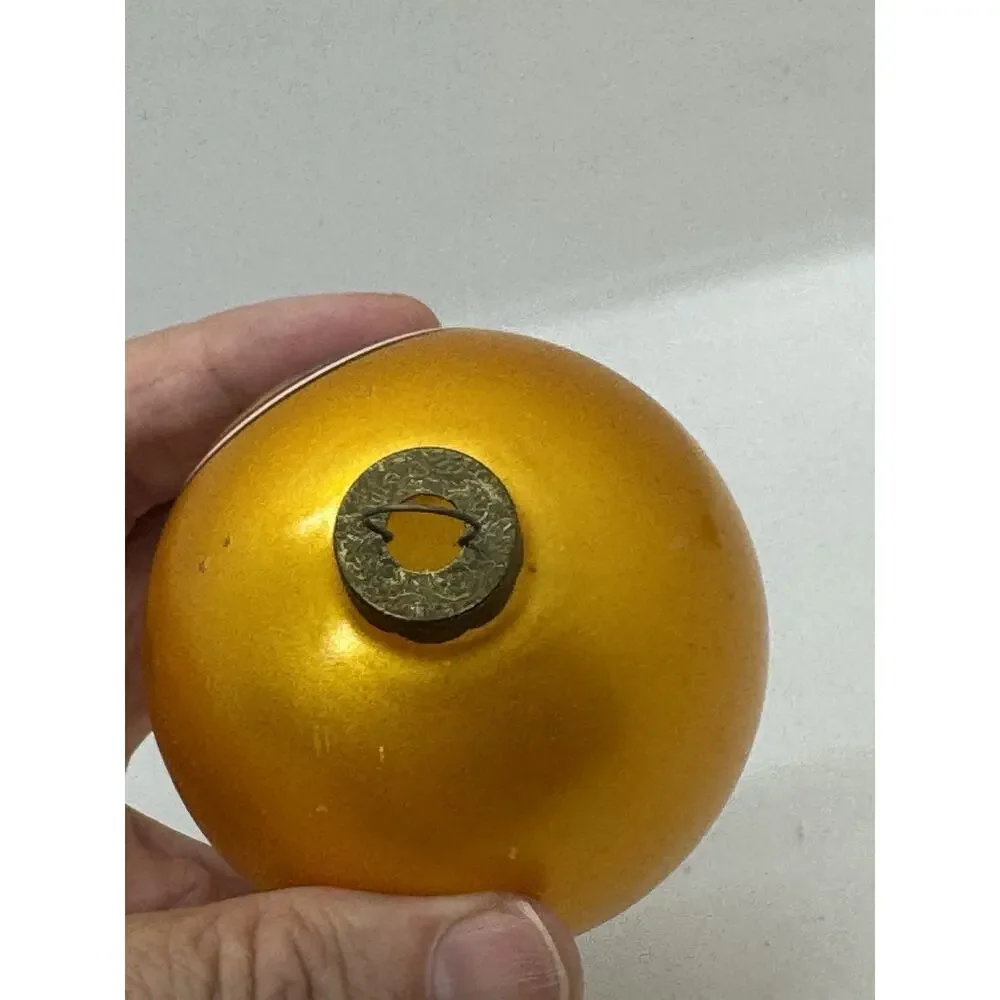 Vintage Washington Redskins Glass Christmas Ornament Gold Football Helmet NFL